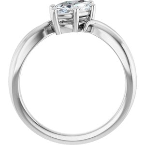 14K White Gold 10x5 mm Marquise Ring Mounting – image 3