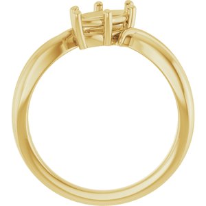 14K Yellow Gold 10x5 mm Marquise Ring Mounting – image 4