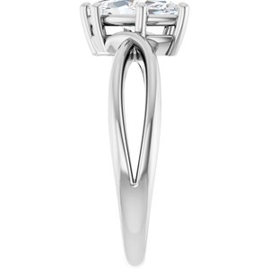 14K White Gold 10x5 mm Marquise Ring Mounting – image 7