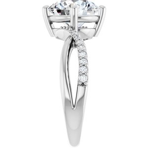 14K X1 White Gold 9 mm Round Ring Mounting – image 7