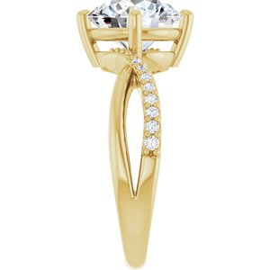 10K Yellow Gold 9 mm Round Ring Mounting – image 7