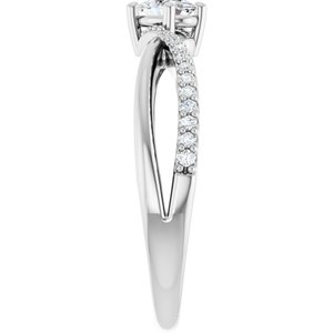 14K X1 White Gold 5x3.5 mm Oval Ring Mounting – image 7