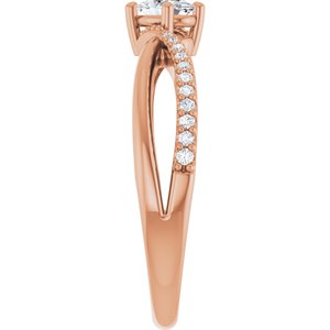 18K Rose Gold 5x3.5 mm Oval Ring Mounting – image 7
