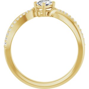 14K Yellow Gold 5x3.5 mm Oval Ring Mounting – image 3