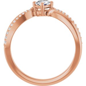 18K Rose Gold 5x3.5 mm Oval Ring Mounting – image 3