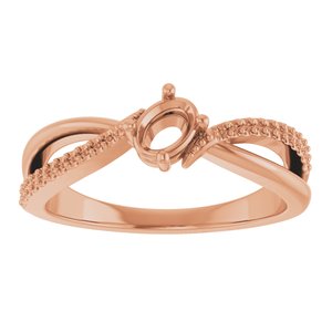 14K Rose Gold 5x3.5 mm Oval Ring Mounting – image 6