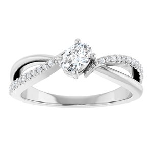 Continuum Sterling Silver 5x3.5 mm Oval Ring Mounting – image 5