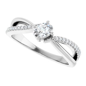 14K White Gold 5x3.5 mm Oval Ring Mounting – image 8