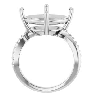 Sterling Silver 15 mm Round Ring Mounting – image 4