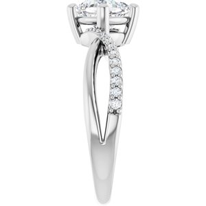 Platinum 6x6 mm Cushion Ring Mounting – image 7
