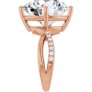 10K Rose Gold 15 mm Round Ring Mounting – image 7