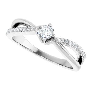 Continuum Sterling Silver 4x3 mm Oval Ring Mounting – image 8