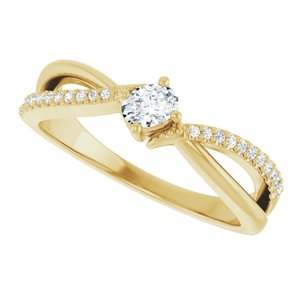 18K Yellow Gold 4x3 mm Oval Ring Mounting – image 8