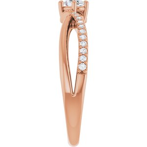 14K Rose Gold 4x3 mm Oval Ring Mounting – image 7