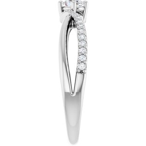 10K White Gold 4x3 mm Oval Ring Mounting – image 7