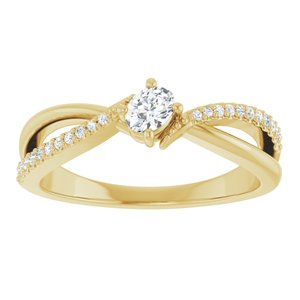 18K Yellow Gold 4x3 mm Oval Ring Mounting – image 5