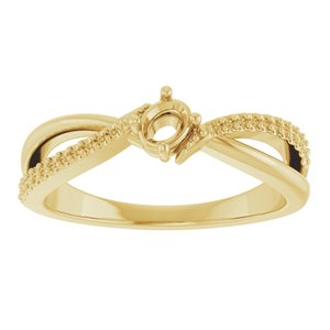 18K Yellow Gold 4x3 mm Oval Ring Mounting – image 6