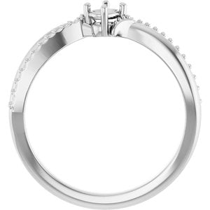 Continuum Sterling Silver 4x3 mm Oval Ring Mounting – image 4