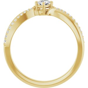 14K Yellow Gold 4x3 mm Oval Ring Mounting – image 3