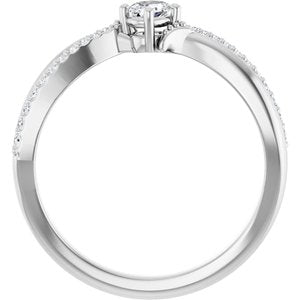 18K White Gold 4x3 mm Oval Ring Mounting – image 3