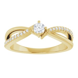 18K Yellow Gold 3.2 mm Round Ring Mounting – image 5