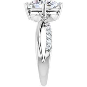 14K X1 White Gold 10x8 mm Oval Ring Mounting – image 7