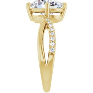 14K Yellow Gold 10x8 mm Oval Ring Mounting – image 7