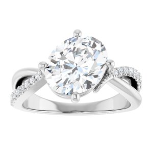 Platinum 10x8 mm Oval Ring Mounting – image 5