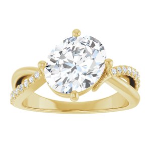18K Yellow Gold 10x8 mm Oval Ring Mounting – image 5