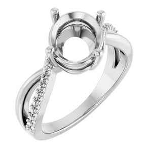 Sterling Silver 10x8 mm Oval Ring Mounting – image 2