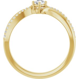 18K Yellow Gold 3.2 mm Round Ring Mounting – image 3