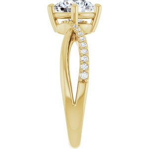 10K Yellow Gold 7 mm Round Ring Mounting – image 7