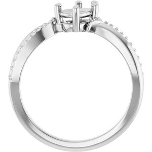 Sterling Silver 6.5x4.5 mm Pear Ring Mounting – image 4