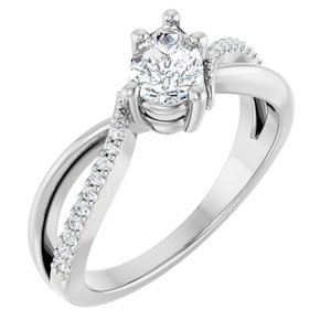 Sterling Silver 6.5x4.5 mm Pear Ring Mounting
