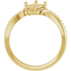 10K Yellow Gold 7x5 mm Oval Ring Mounting – image 4
