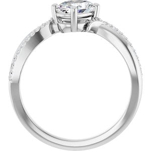 10K White Gold 7x5 mm Oval Ring Mounting – image 3