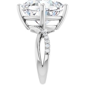 Continuum Sterling Silver 14x14 mm Cushion Ring Mounting – image 7