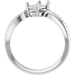 Sterling Silver 8x5 mm Pear Ring Mounting – image 4