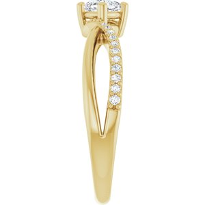 18K Yellow Gold 4x4 mm Cushion Ring Mounting – image 7