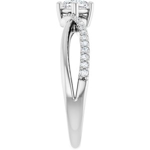 18K White Gold 4x4 mm Cushion Ring Mounting – image 7