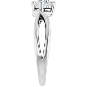 14K X1 White Gold 5x5 mm Heart Ring Mounting – image 7