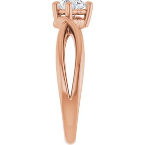 14K Rose Gold 5x5 mm Heart Ring Mounting – image 7