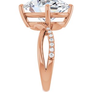 10K Rose Gold 16x12 mm Oval Ring Mounting – image 7
