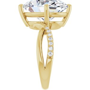 14K Yellow Gold 16x12 mm Oval Ring Mounting – image 7