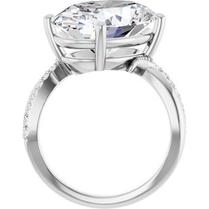 Platinum 16x12 mm Oval Ring Mounting – image 3