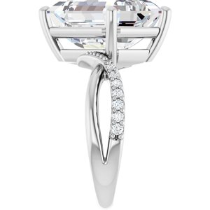 Platinum 13x11 mm Emerald Ring Mounting – image 7
