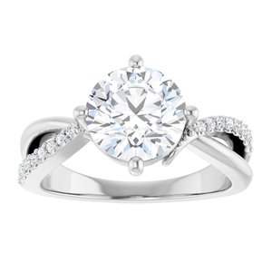 Continuum Sterling Silver 8.2 mm Round Ring Mounting – image 5