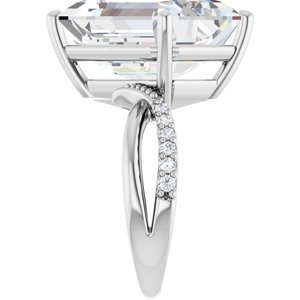 Platinum 16x12 mm Emerald Ring Mounting – image 7