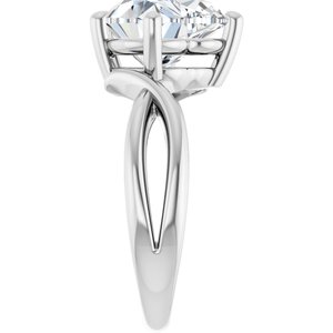 Sterling Silver 10x10 mm Heart Ring Mounting – image 7