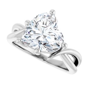 Continuum Sterling Silver 10x10 mm Heart Ring Mounting – image 8